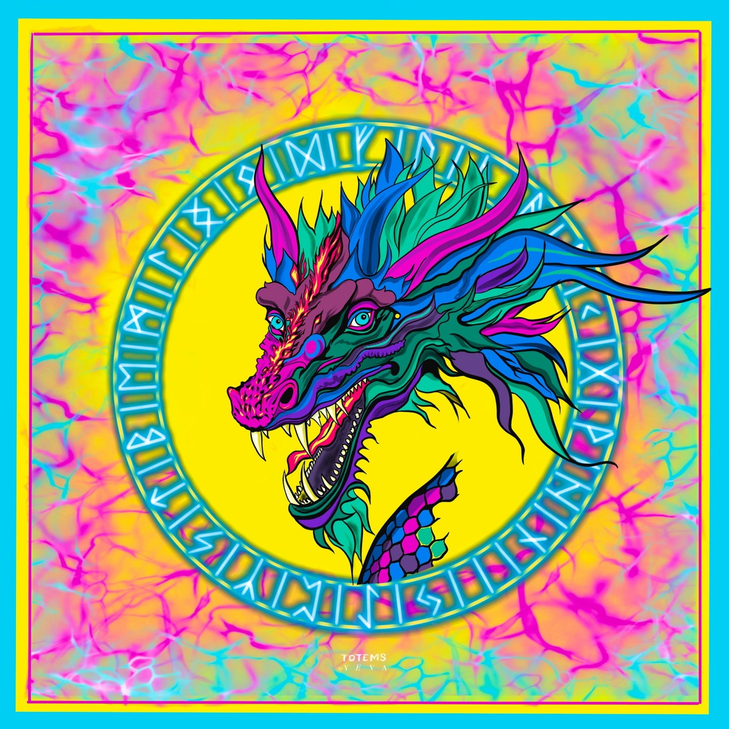 Silk Sсarf «TOTEM DRAGON»
