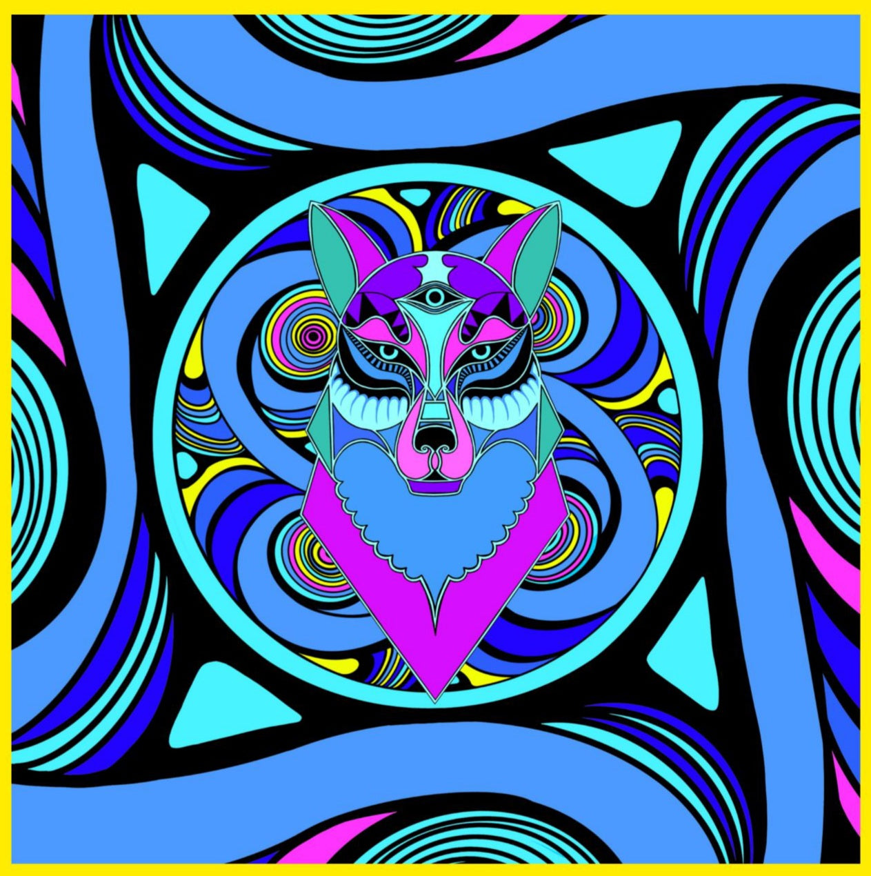 Silk Sсarf «TOTEM WOLF»