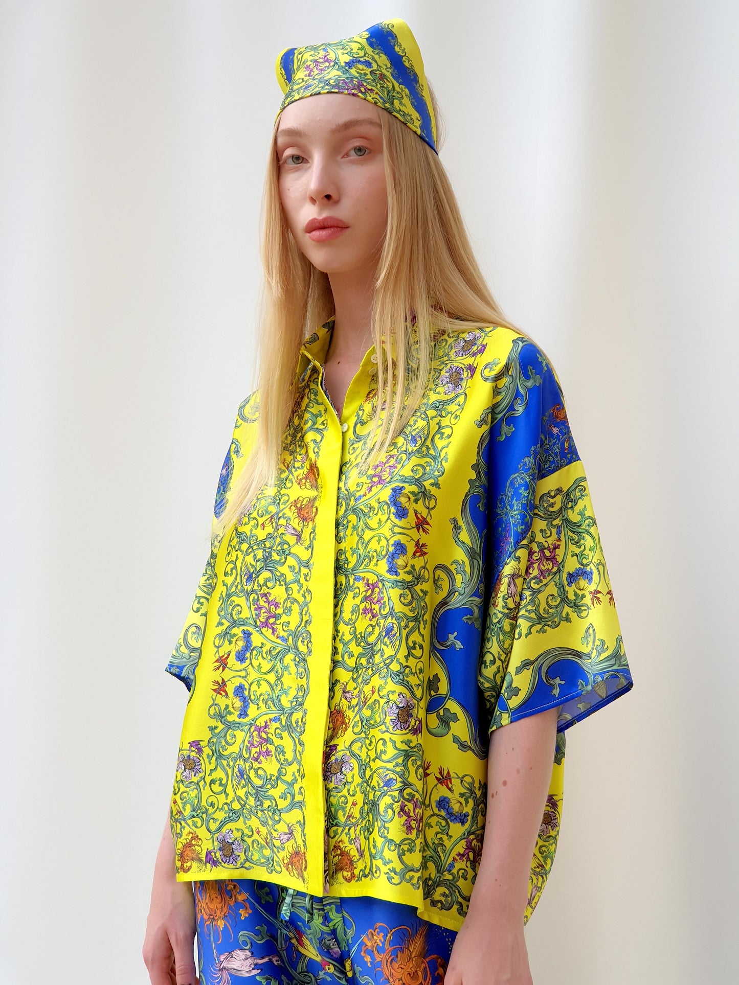Silk Set “Grapevine” yellow_blue