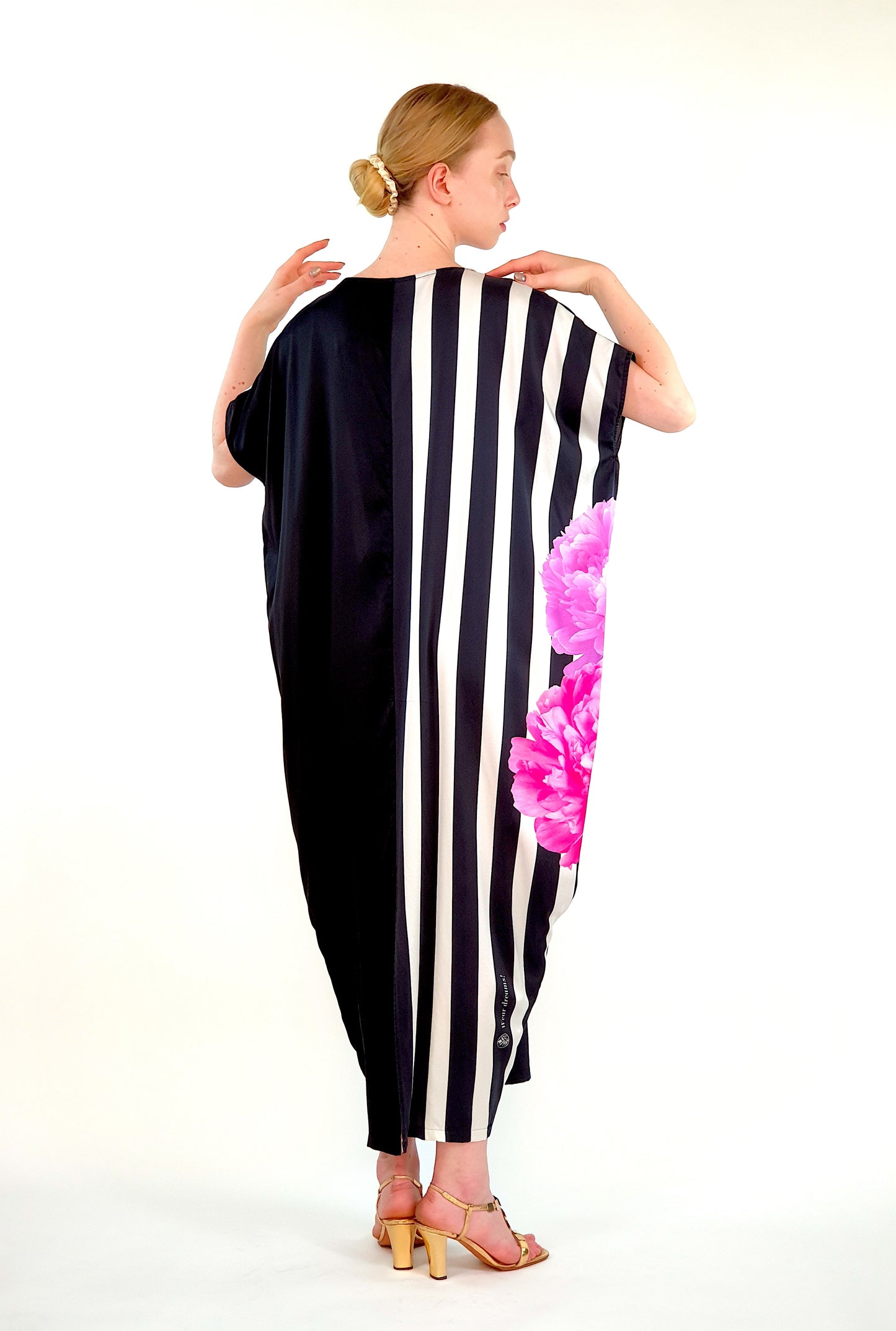 Silk dress "Peonies"