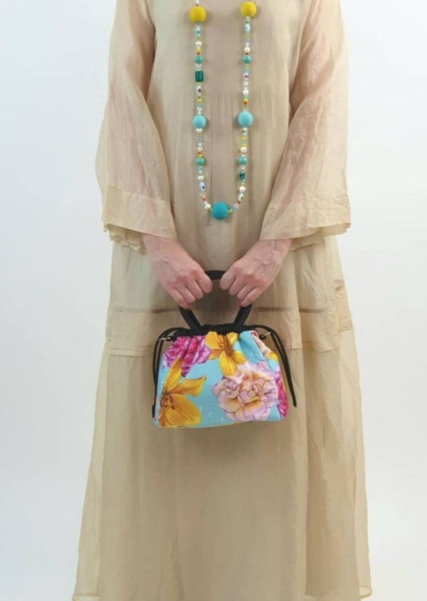 Small art_BAG "Soul Flowers" blue