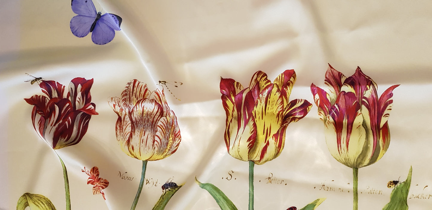Silk dress "8 Tulips"