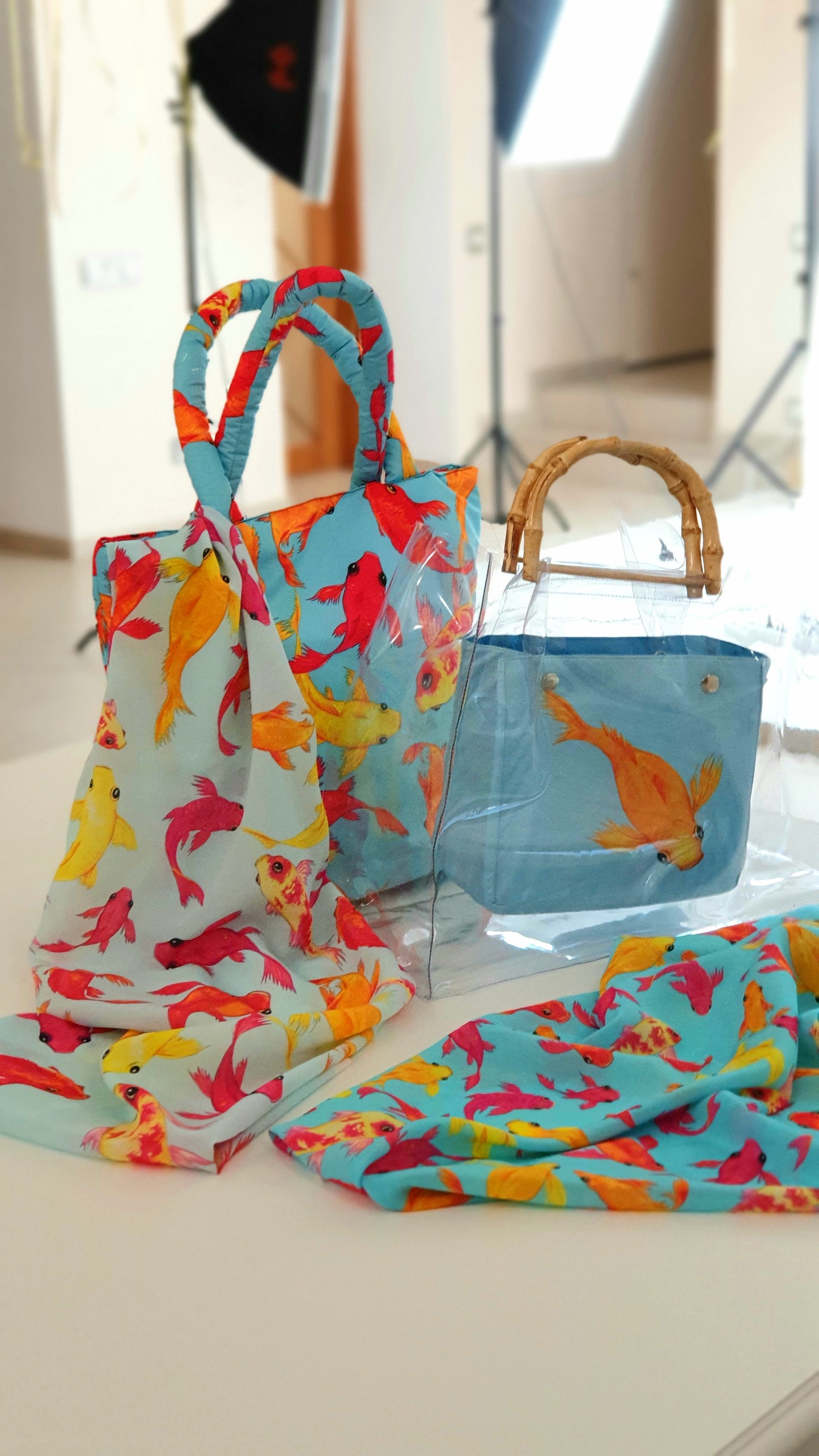 Big art_BAG "KOI" blue
