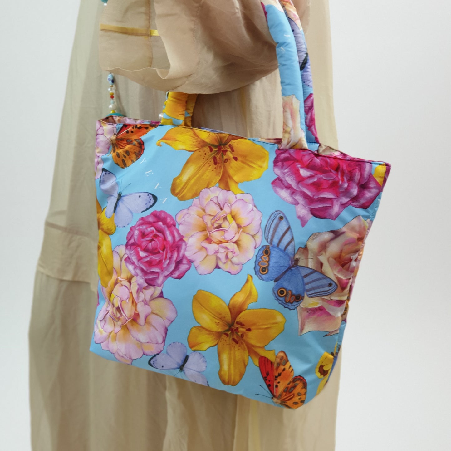Big art_BAG "Soul Flowers" blue