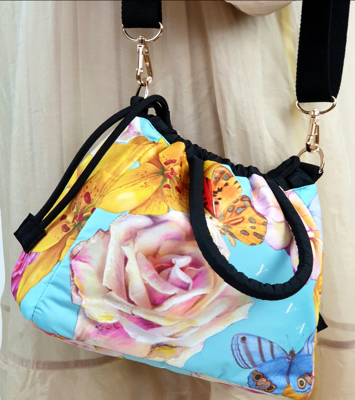 Small art_BAG "Soul Flowers" blue