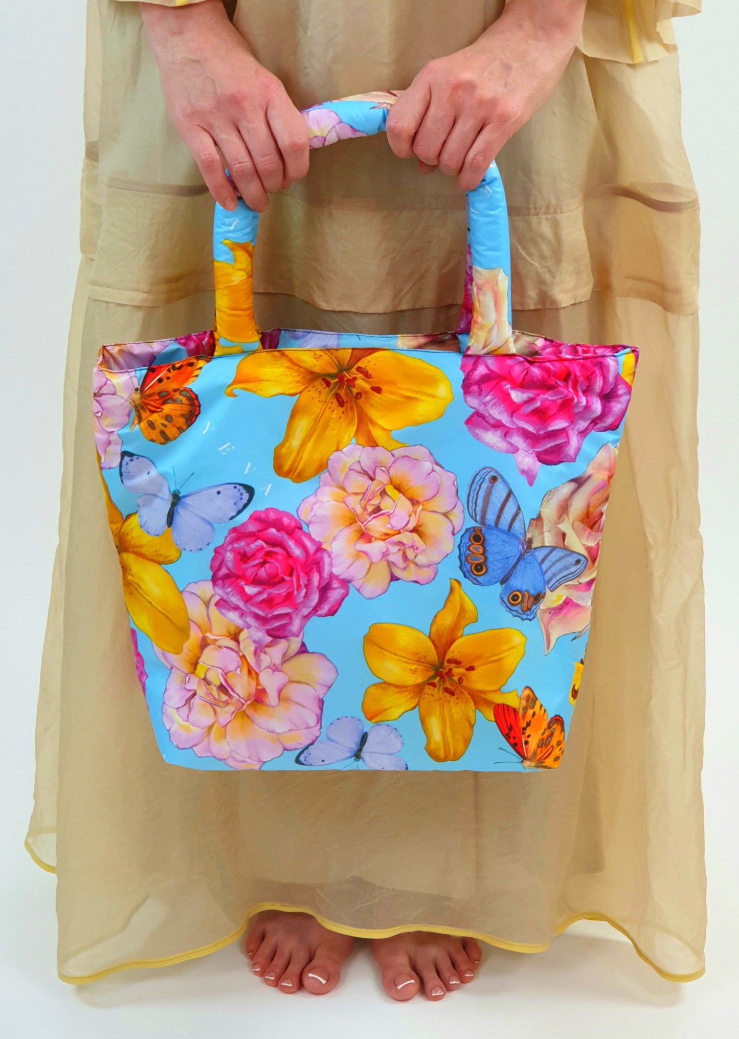 Big art_BAG "Soul Flowers" blue