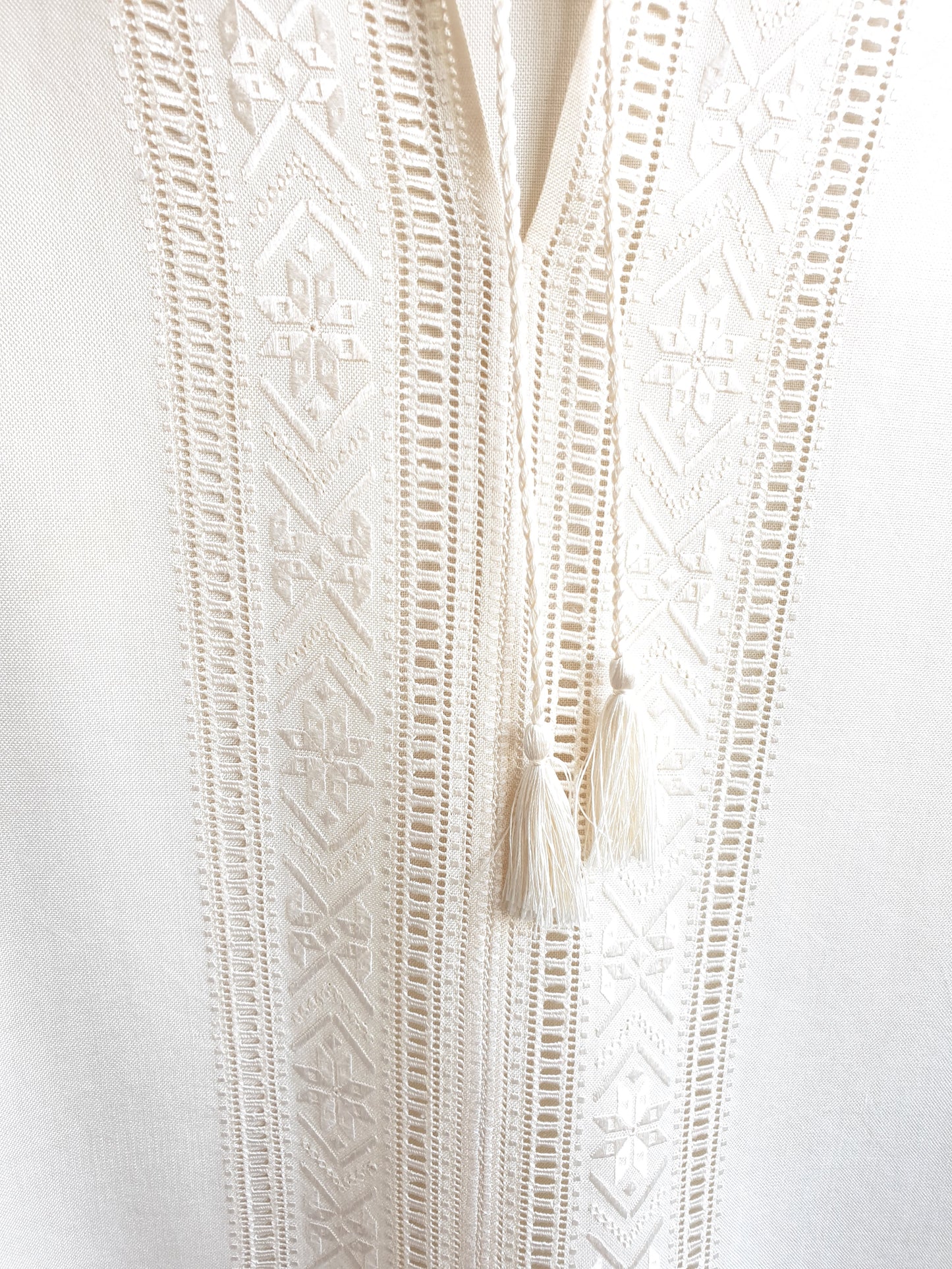 White Dress with Embroidery