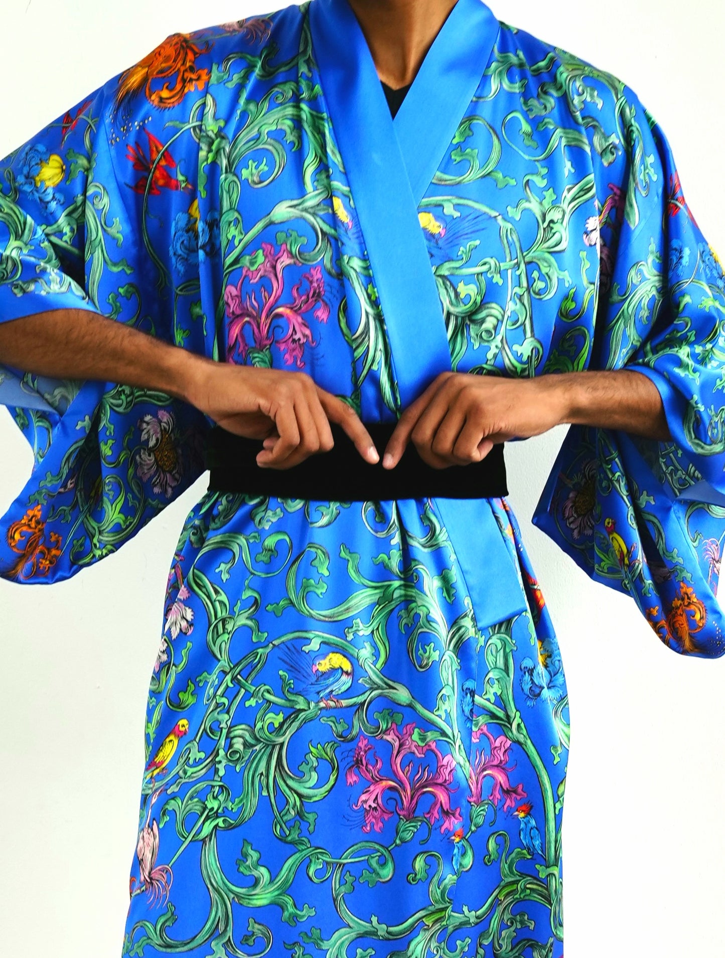 Light_KIMONO "Grapevine" blue