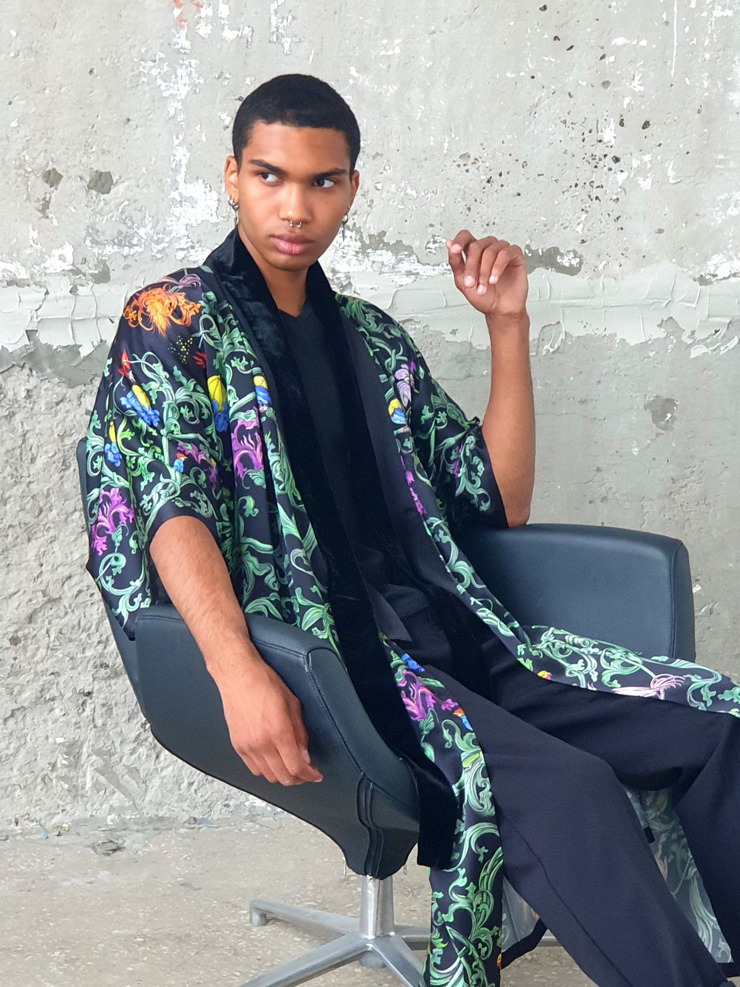 Light_KIMONO "Grapevine" black