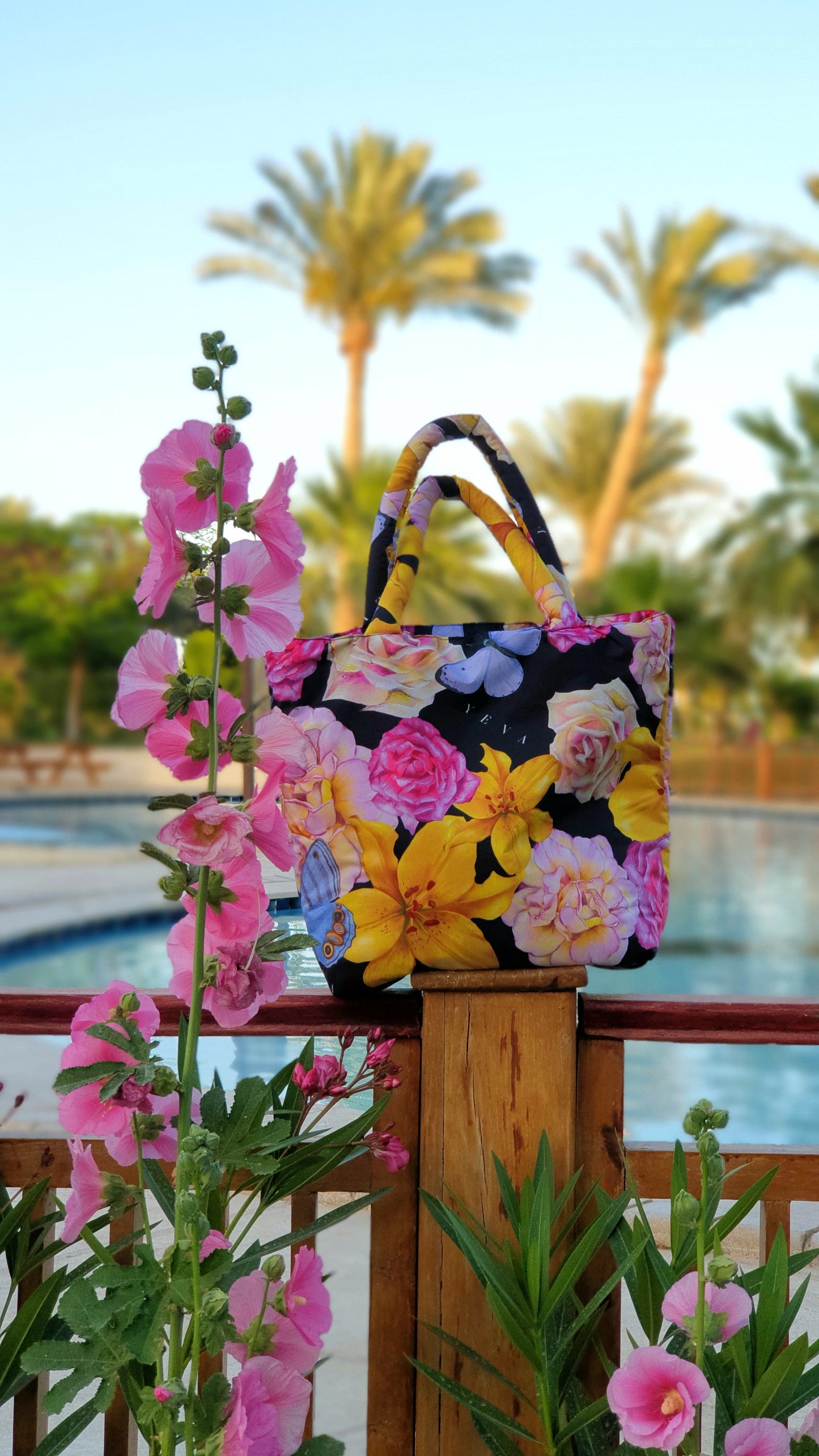 Big art_BAG "Soul Flowers" black