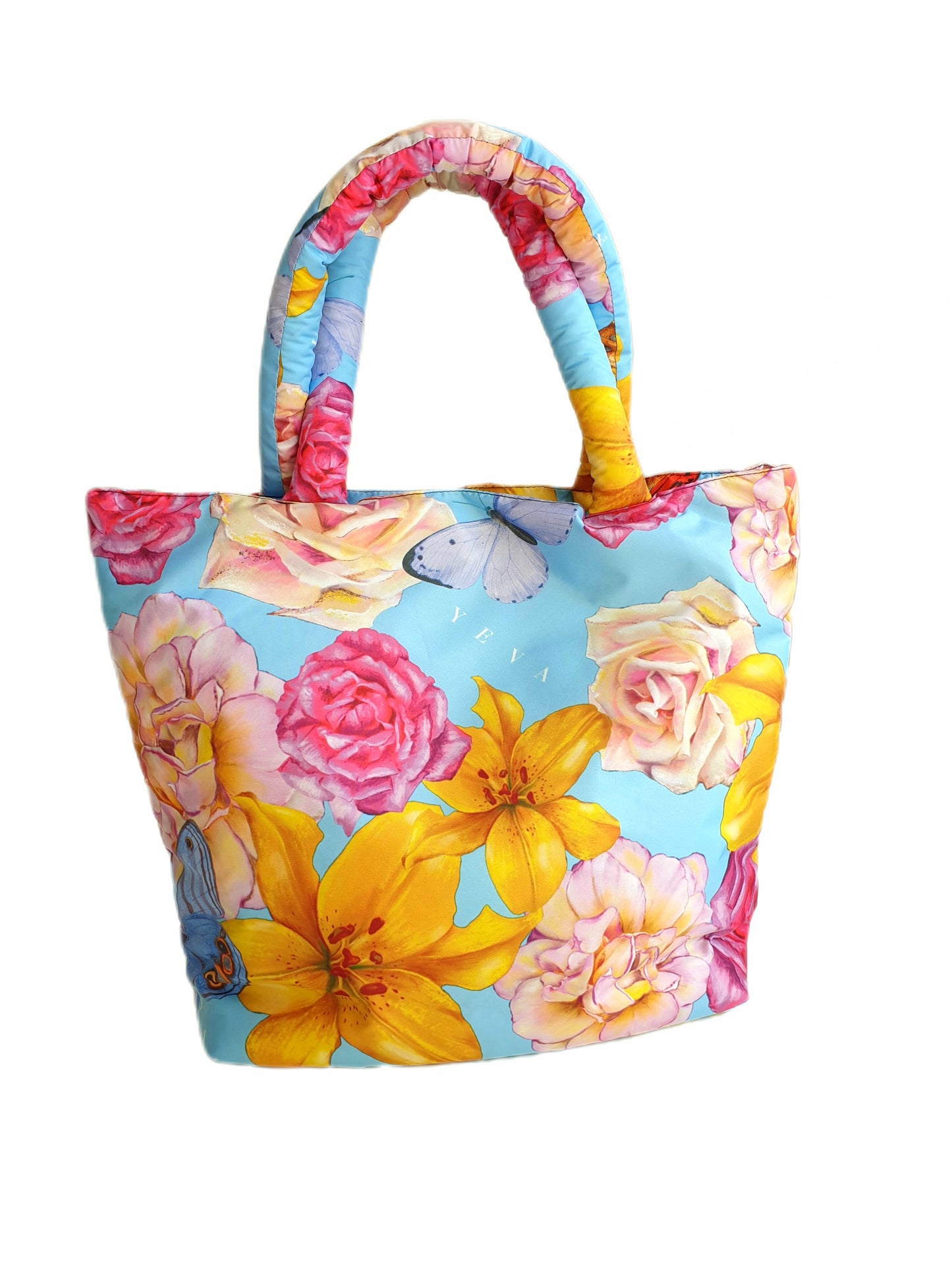 Big art_BAG "Soul Flowers" blue