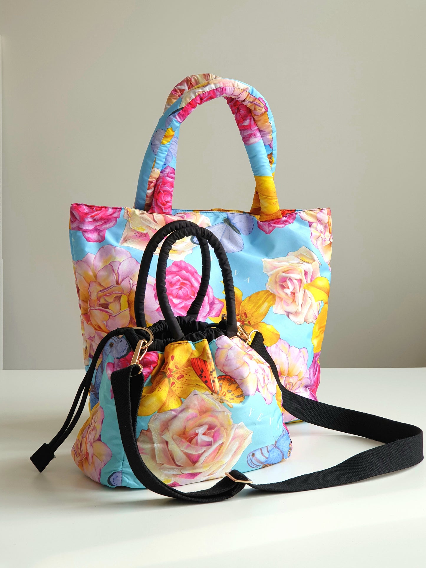 Small art_BAG "Soul Flowers" blue