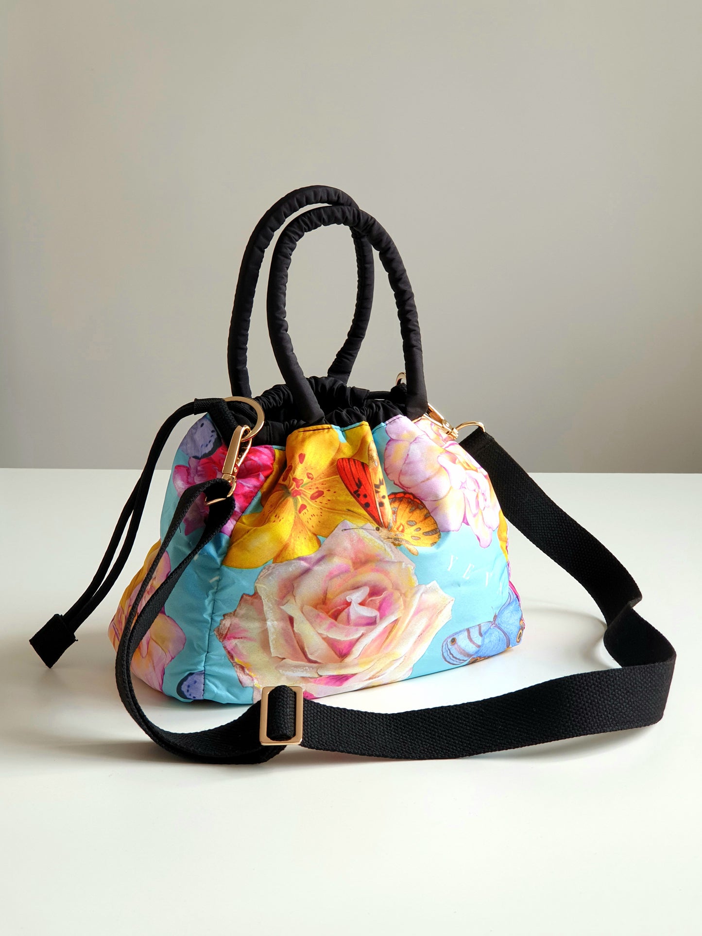 Small art_BAG "Soul Flowers" blue