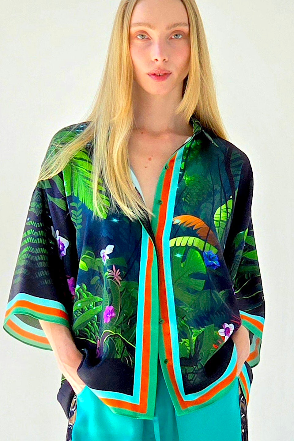 Silk Shirt "TOTEM JAGUAR"