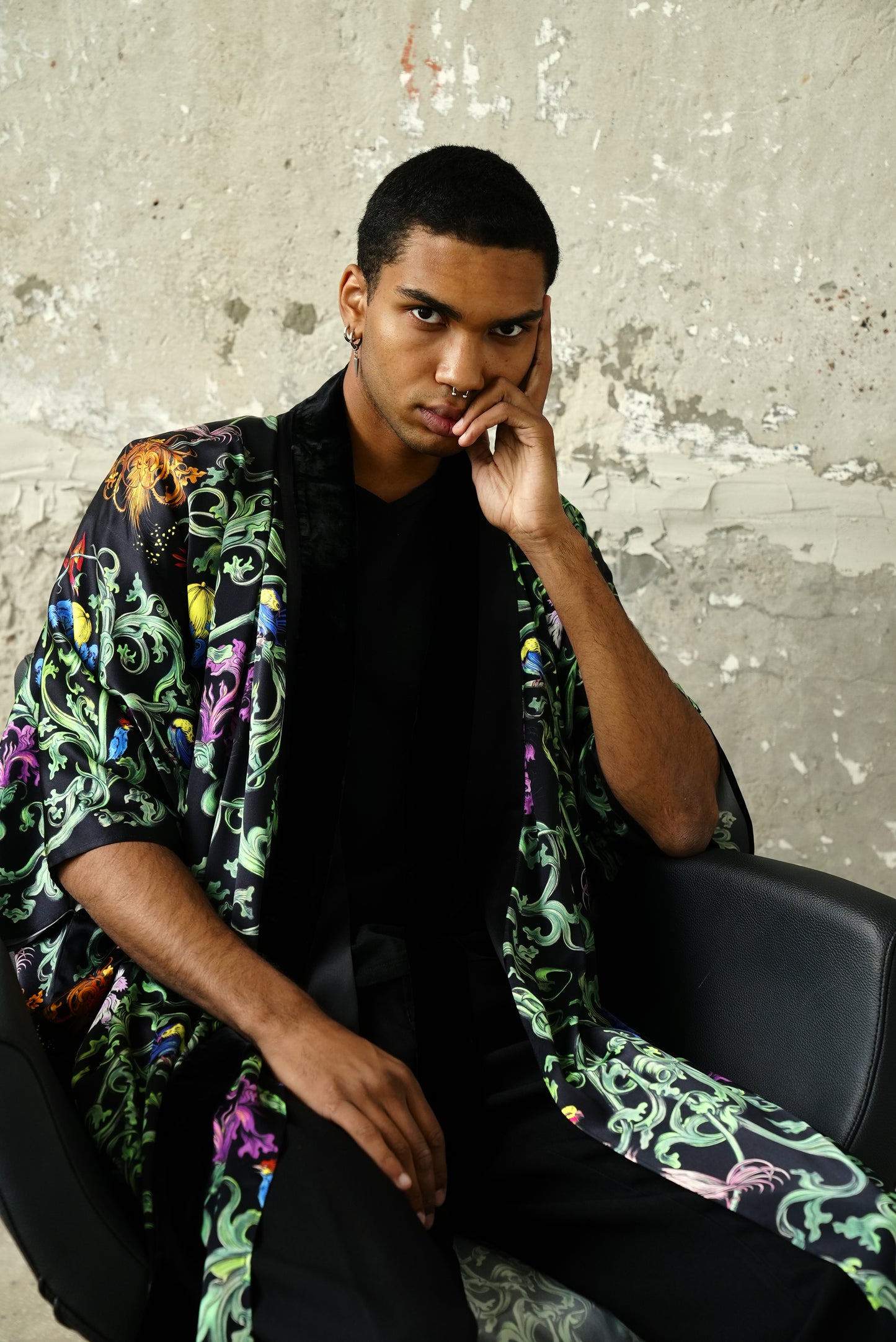 Light_KIMONO "Grapevine" black