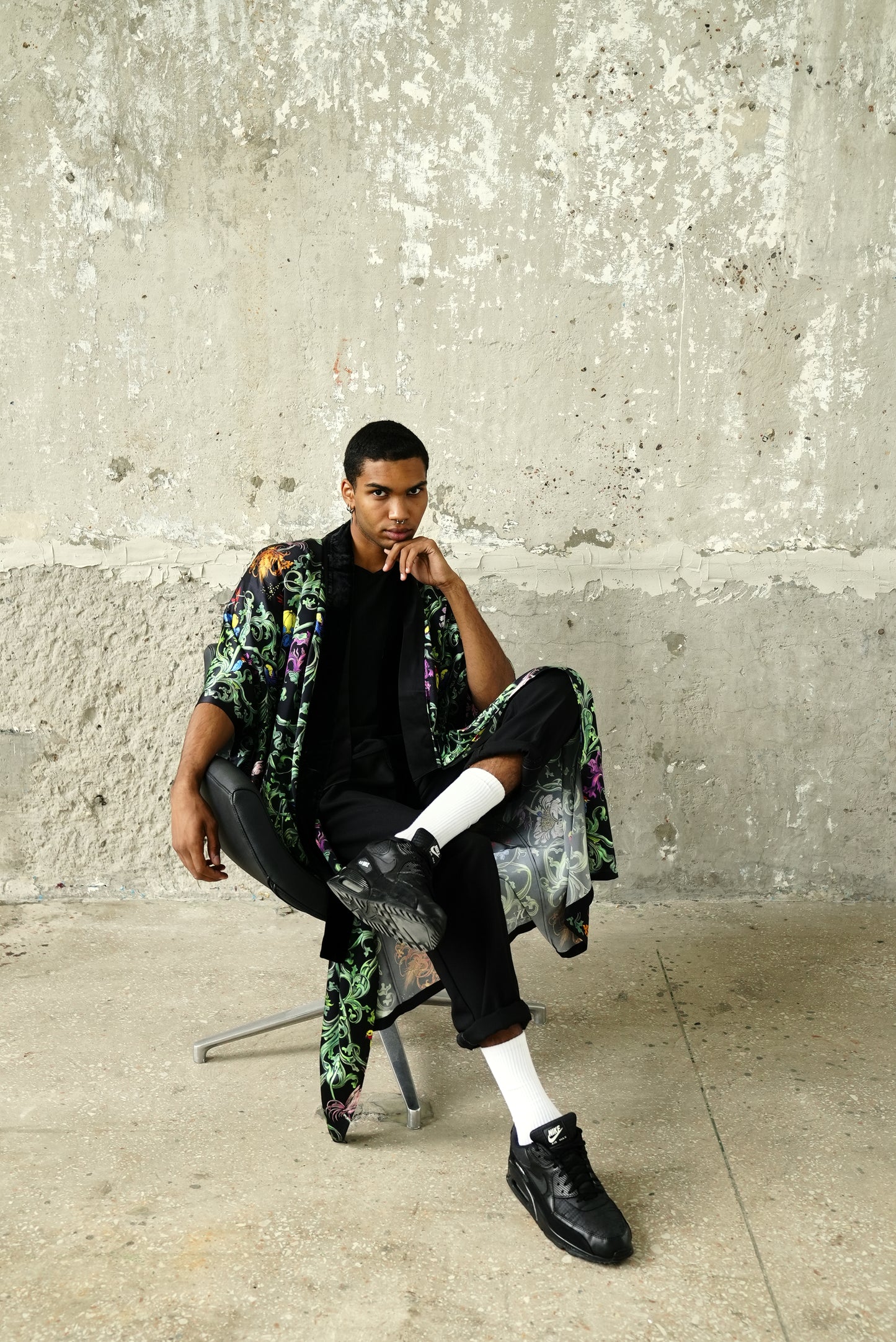 Light_KIMONO "Grapevine" black