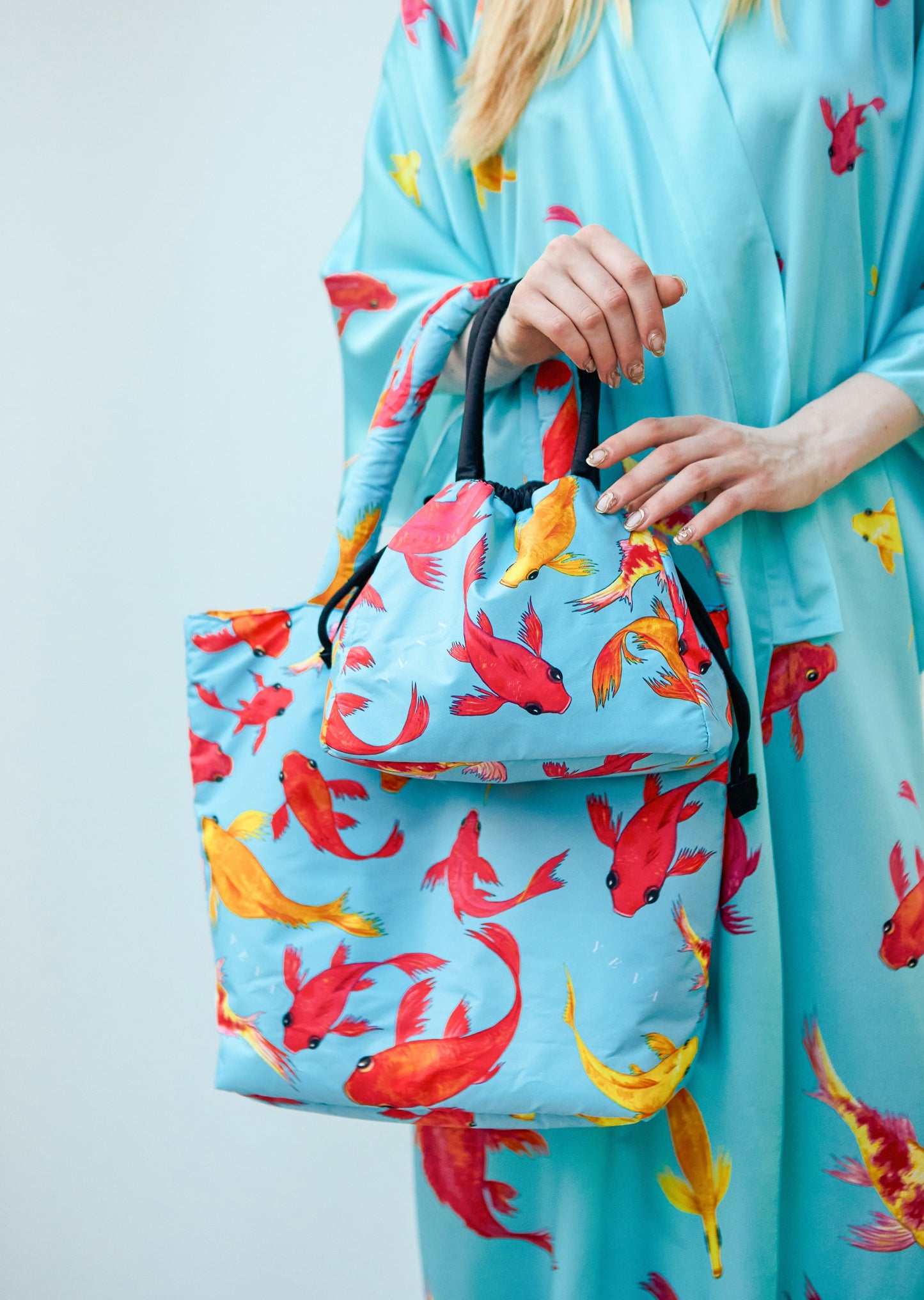 Small art_BAG "KOI" blue