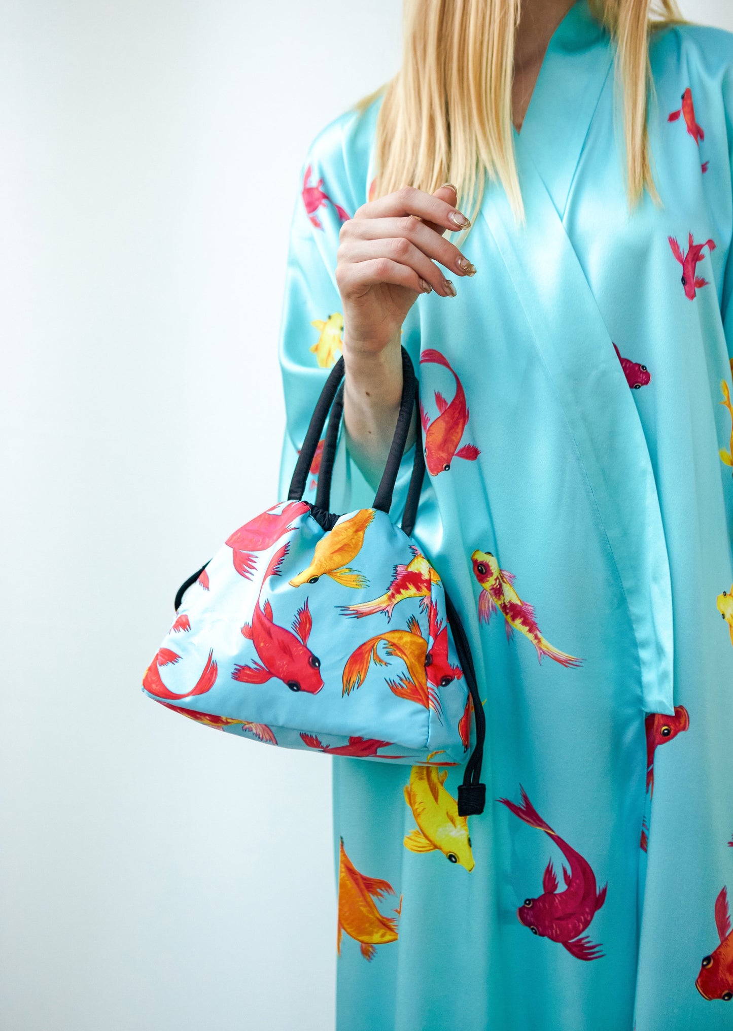 Small art_BAG "KOI" blue