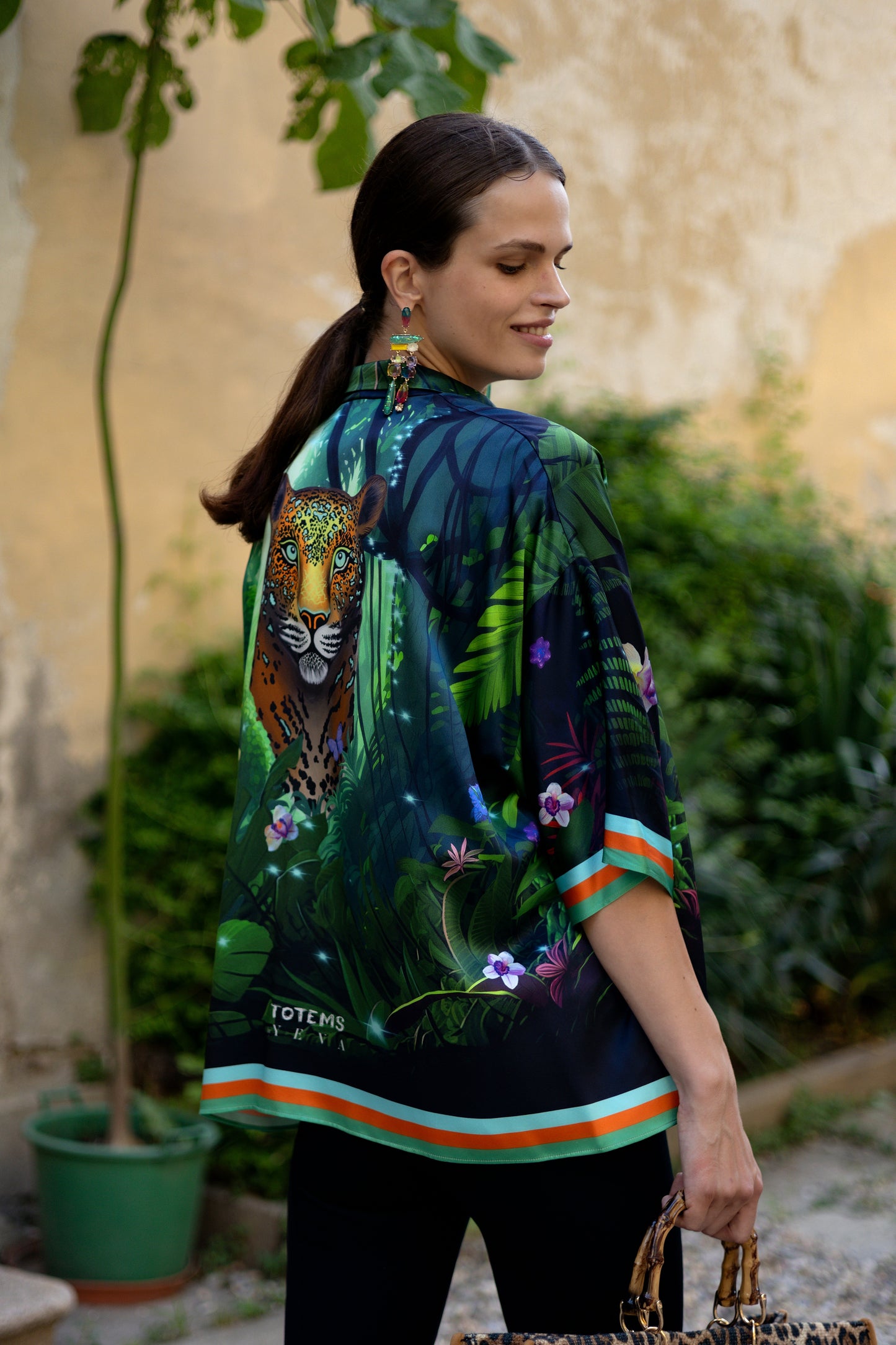 Silk Shirt "TOTEM JAGUAR"