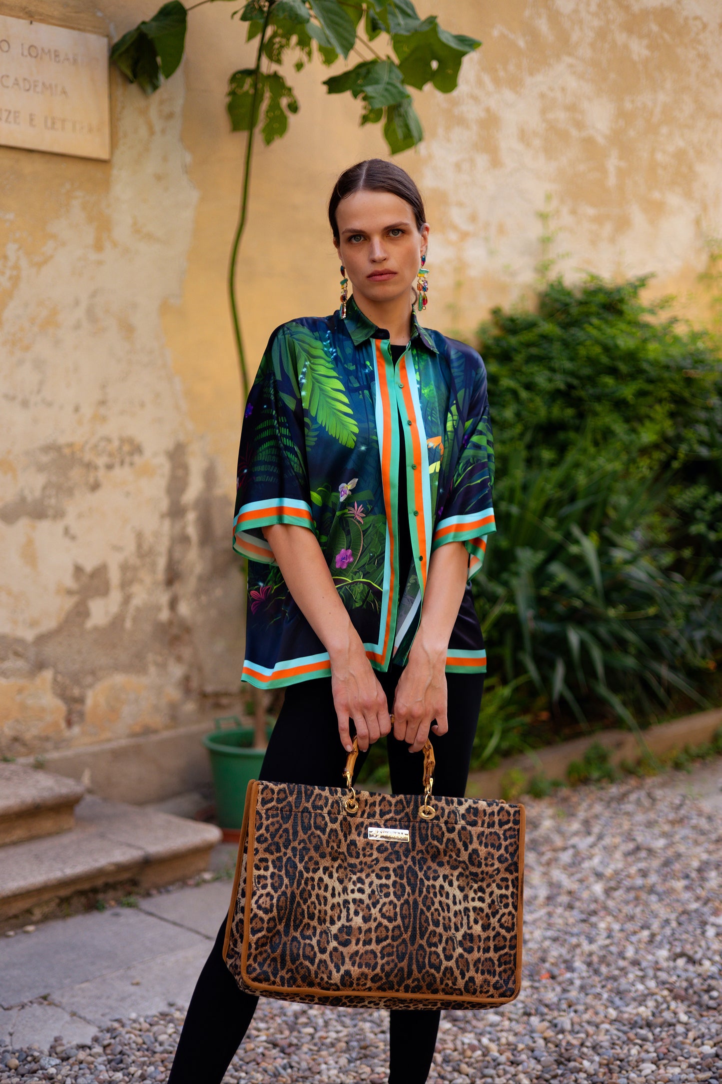 Silk Shirt "TOTEM JAGUAR"