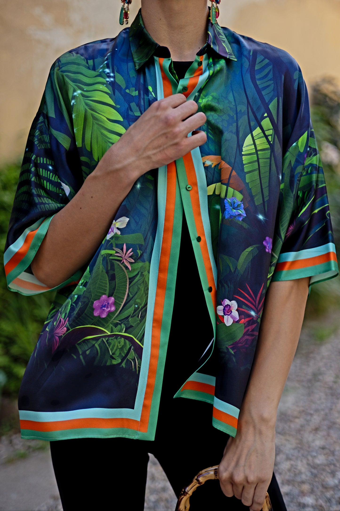 Silk Shirt "TOTEM JAGUAR"