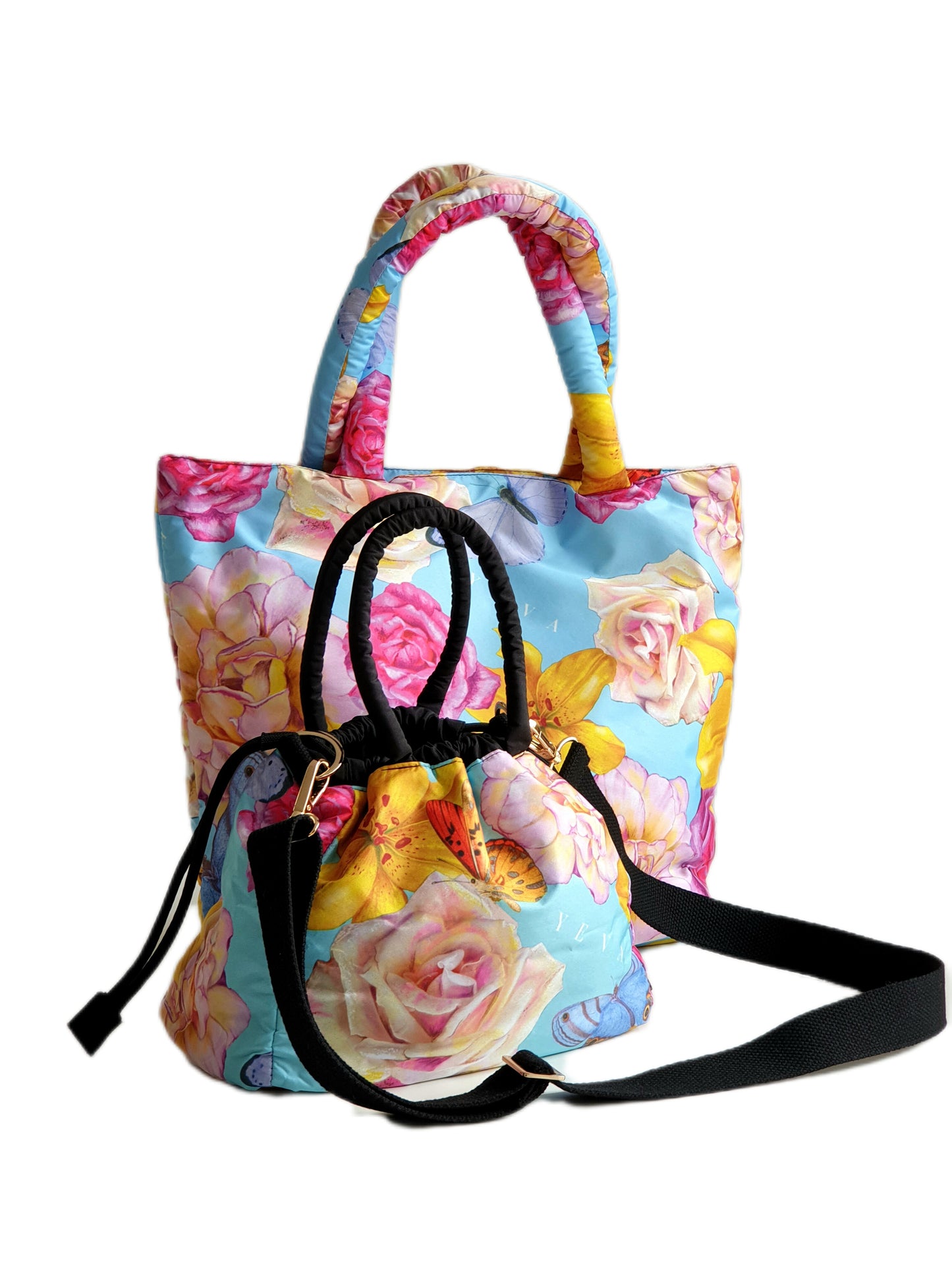 Small art_BAG "Soul Flowers" blue