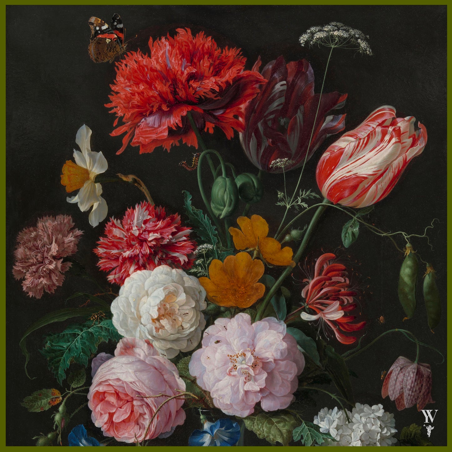 Medium transformer_SCARF "Still life with a carnation"