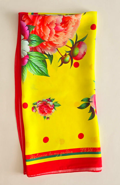 Silk Sсarf «PEONE MOOD»